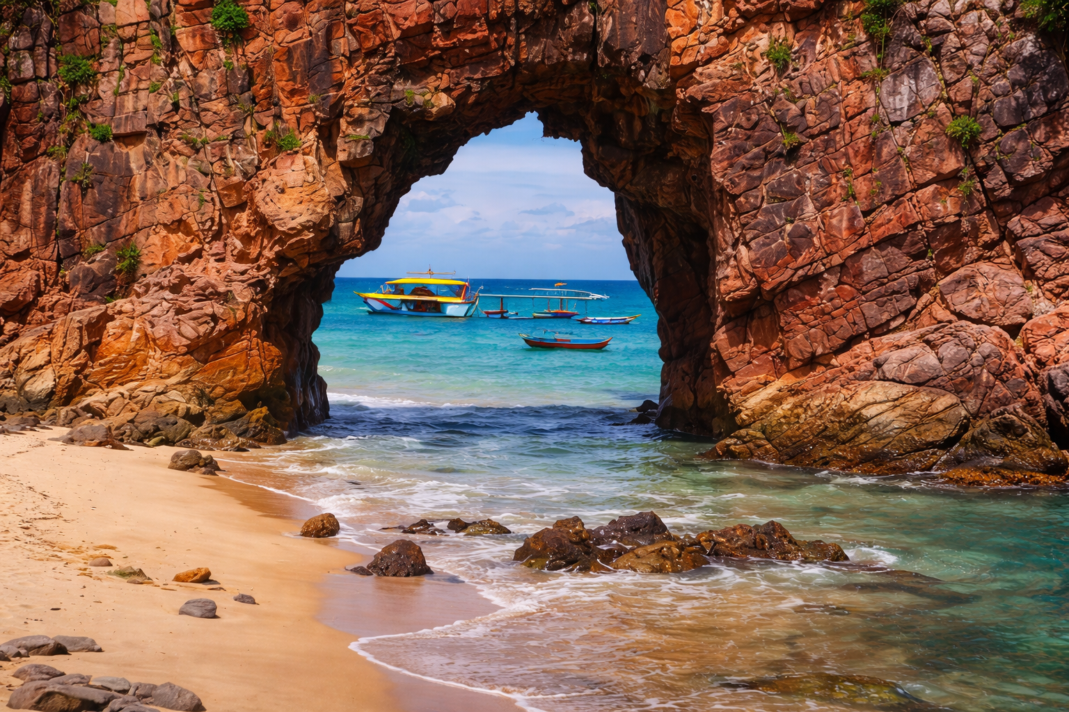 Viagem ao Nordeste com praias paradisíacas e mar cristalino